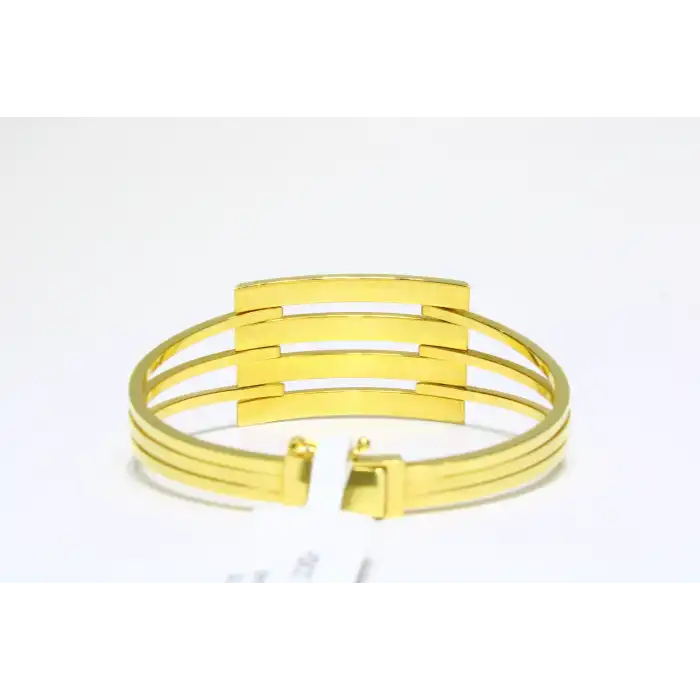 14 Ayar Altın 4 Sıralı Kaburga Kelepçe Bilezik 10.33 GR