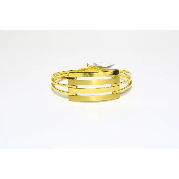 14 Ayar Altın 4 Sıralı Kaburga Kelepçe Bilezik 11.31 GR