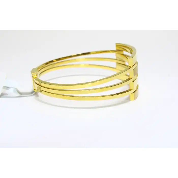 14 Ayar Altın 4 Sıralı Kaburga Kelepçe Bilezik 11.46 GR