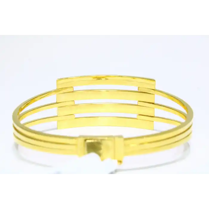 14 Ayar Altın 4 Sıralı Kaburga Kelepçe Bilezik 11.46 GR