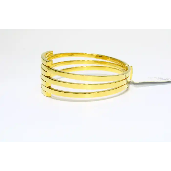 14 Ayar Altın 4 Sıralı Kaburga Kelepçe Bilezik 11.59 GR