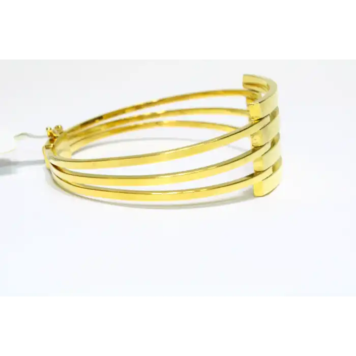 14 Ayar Altın 4 Sıralı Kaburga Kelepçe Bilezik 11.67 GR