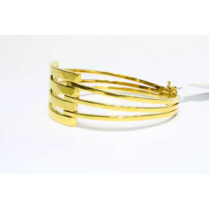 14 Ayar Altın 4 Sıralı Kaburga Kelepçe Bilezik 11.67 GR