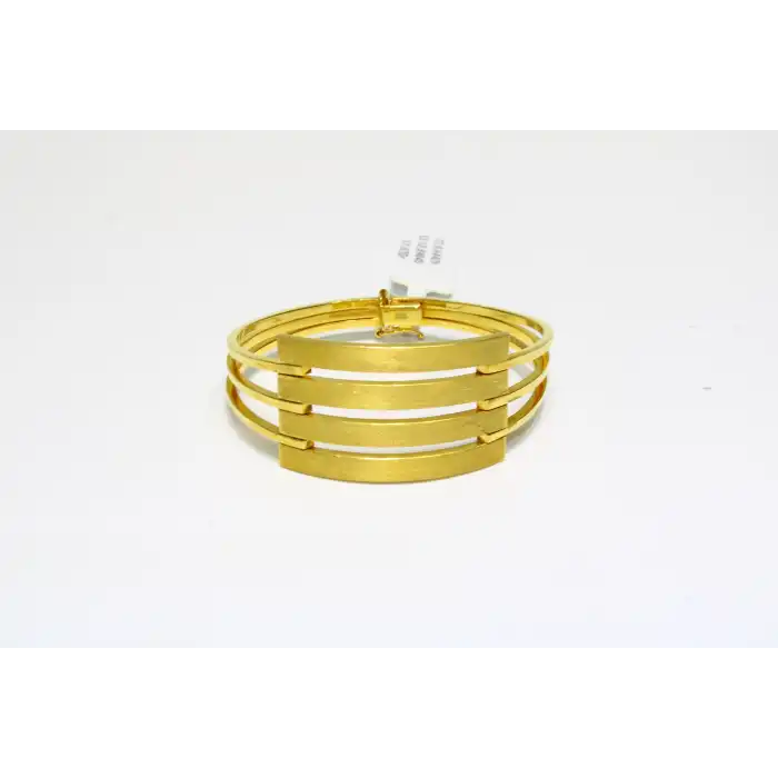 14 Ayar Altın 4 Sıralı Kaburga Kelepçe Bilezik 12.62 GR