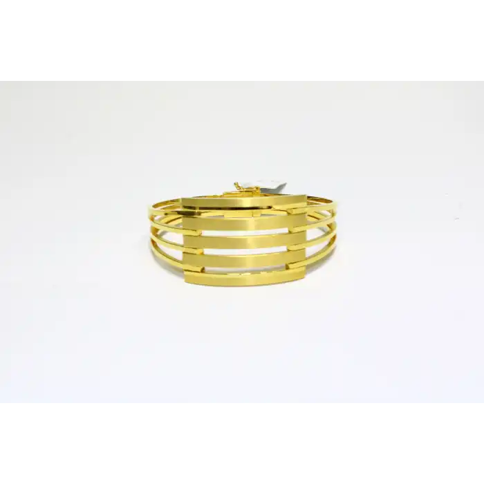 14 Ayar Altın 5 Sıralı Kaburga Kelepçe Bilezik 14.22 GR