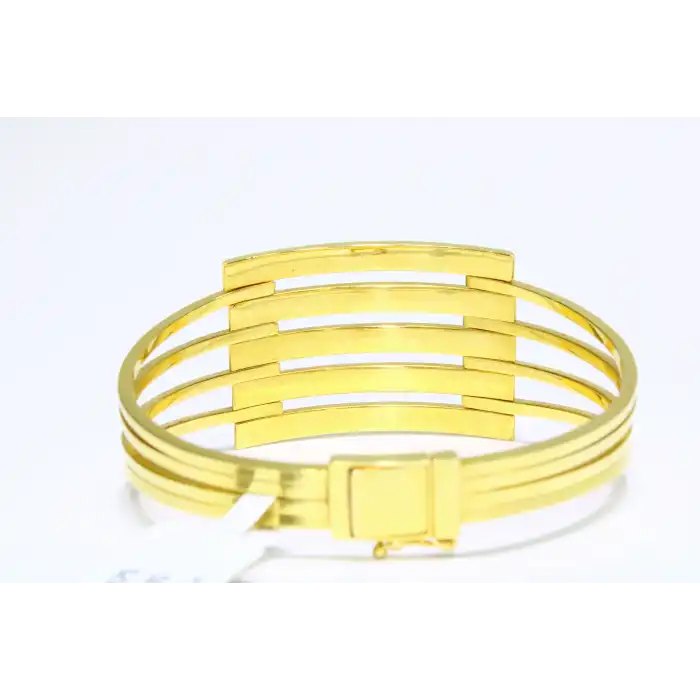 14 Ayar Altın 5 Sıralı Kaburga Kelepçe Bilezik 14.25 GR