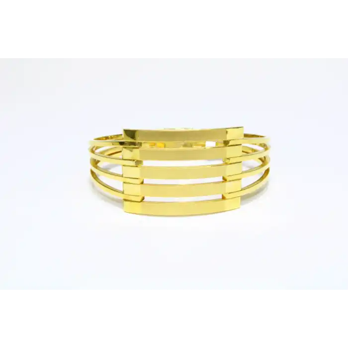 14 Ayar Altın 5 Sıralı Kaburga Kelepçe Bilezik 14.25 GR