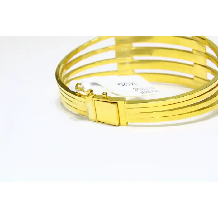 14 Ayar Altın 5 Sıralı Kaburga Kelepçe Bilezik 14.52 GR