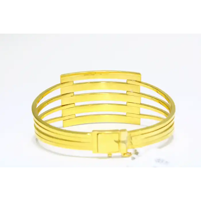 14 Ayar Altın 5 Sıralı Kaburga Kelepçe Bilezik 14.52 GR