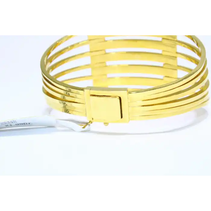 14 Ayar Altın 7 Sıralı Kaburga Kelepçe Bilezik 21.99 GR