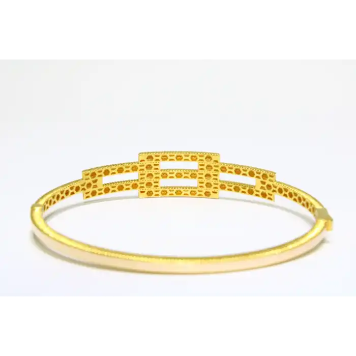 14 Ayar Altın Ajda Model 3 Sıralı Kaburga Kelepçe Bilezik 7.81 GR