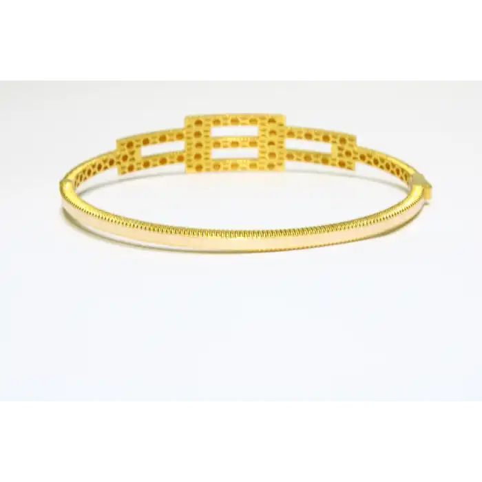 14 Ayar Altın Ajda Model 3 Sıralı Kaburga Kelepçe Bilezik 7.81 GR