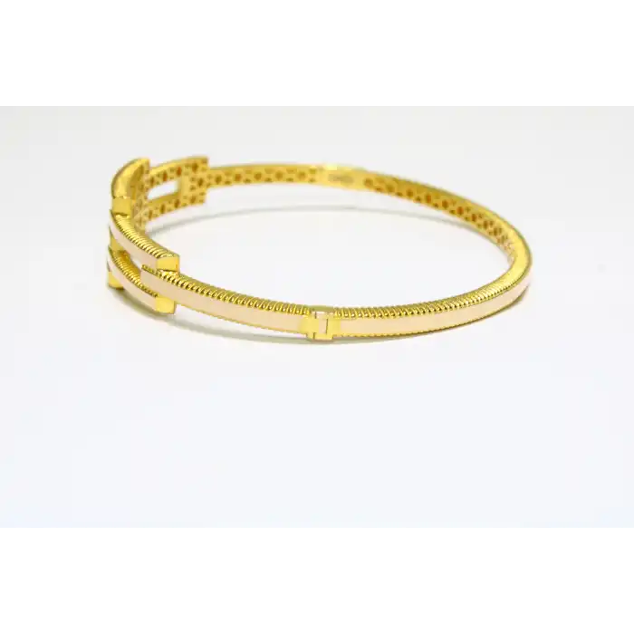 14 Ayar Altın Ajda Model 3 Sıralı Kaburga Kelepçe Bilezik 7.81 GR