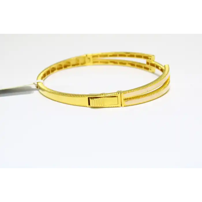 14 Ayar Altın Ajda Model Tek Sıralı Kaburga Kelepçe Bilezik 8.31 GR