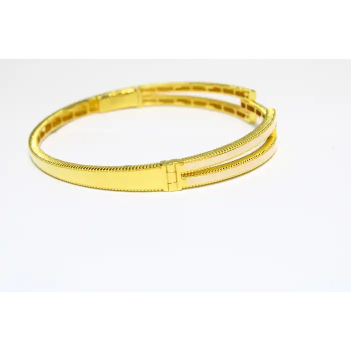 14 Ayar Altın Ajda Model Tek Sıralı Kaburga Kelepçe Bilezik 8.40 GR