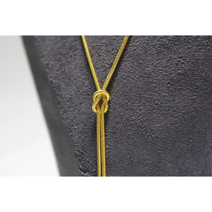 14 Ayar Altın Aşk Düğümü Şık Kolye