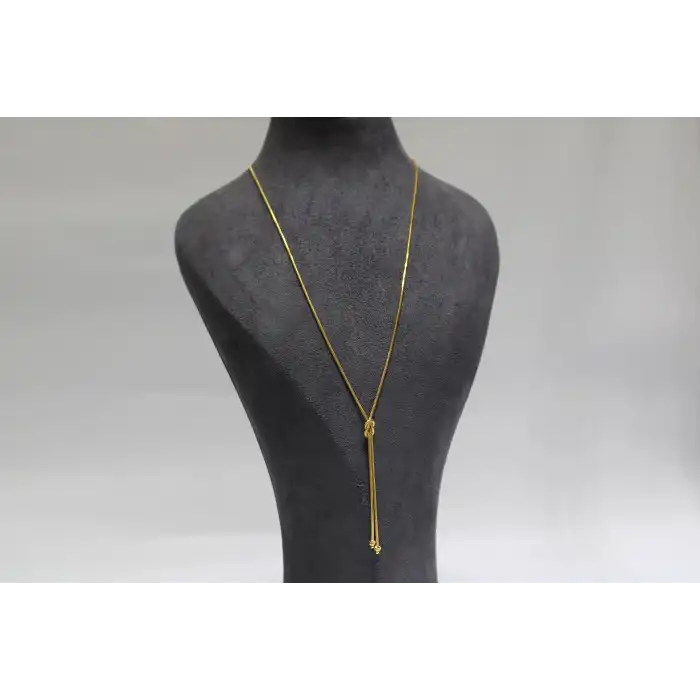 14 Ayar Altın Aşk Düğümü Şık Kolye