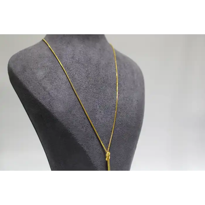 14 Ayar Altın Aşk Düğümü Şık Kolye