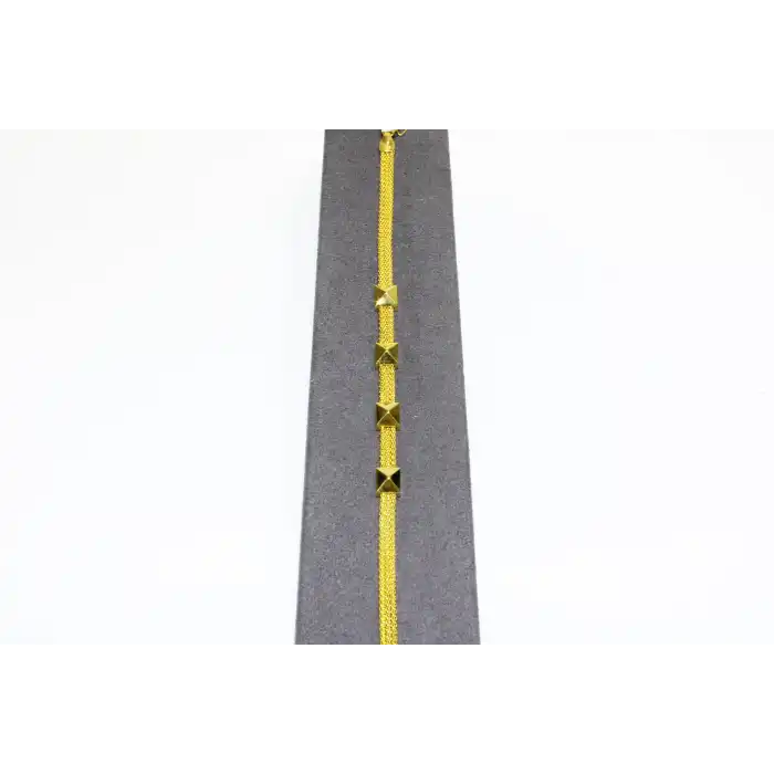 14 Ayar Altın Bileklik Piramit Model