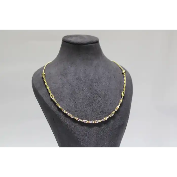 14 Ayar Altın Çok Renkli Dorikalı Kolye