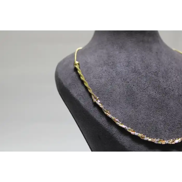 14 Ayar Altın Çok Renkli Dorikalı Kolye