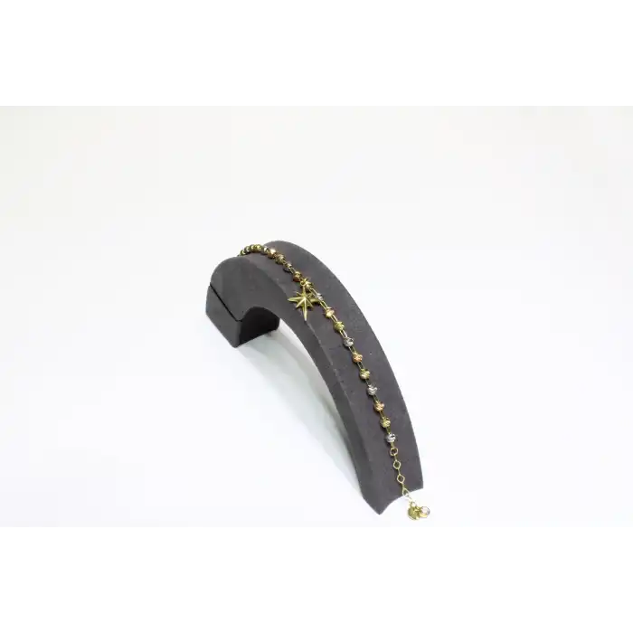 14 Ayar Altın Çok Renkli Spor Günlük Bileklik Künye