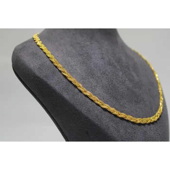 14 Ayar Altın Dorikalı Burma Kolye