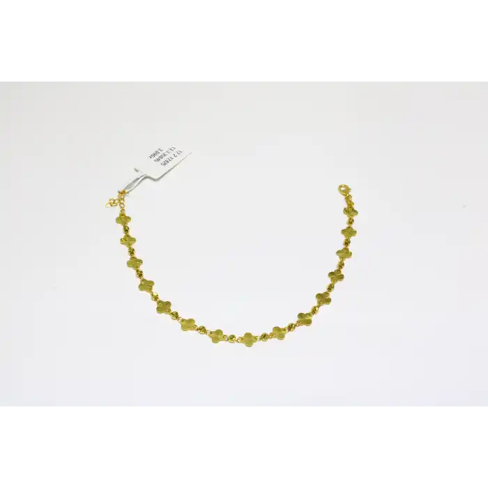 14 Ayar Altın Dorikalı Yonca Bİleklik