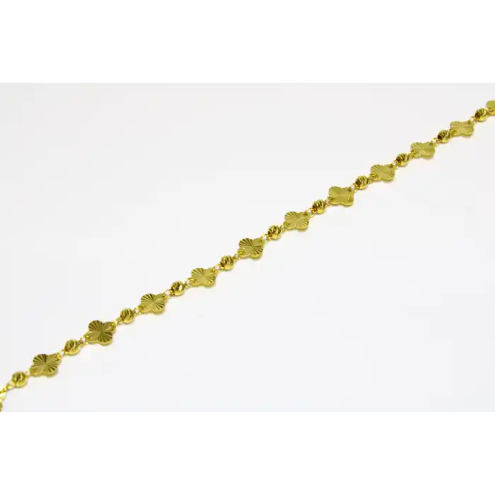 14 Ayar Altın Dorikalı Yonca Bİleklik