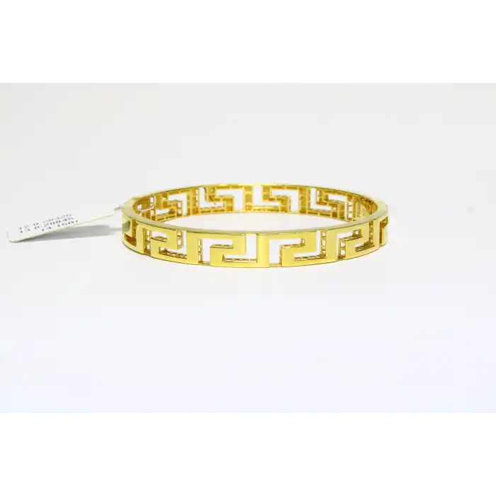 14 Ayar Altın Grek Tasarım Zigzag Model Kelepçe Bilezik 14.15 GR