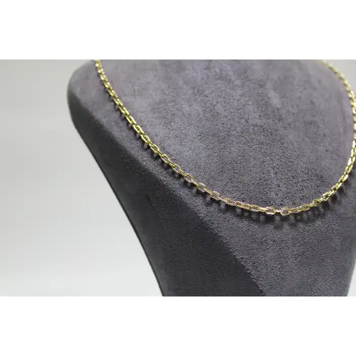 14 Ayar Altın Halkalı Kolye Zincir