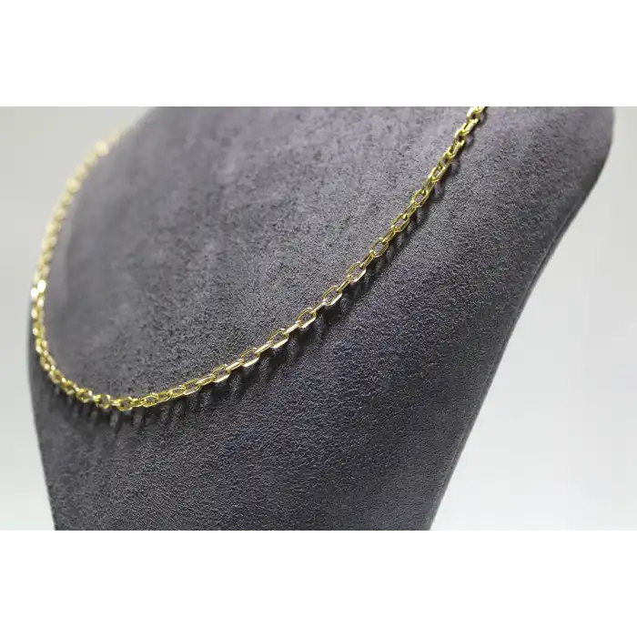 14 Ayar Altın Halkalı Kolye Zincir