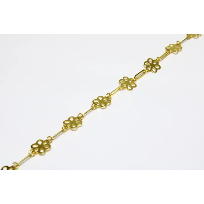 14 Ayar Altın Papatya Modeli Bileklik