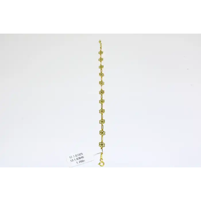 14 Ayar Altın Papatya Modeli Bileklik