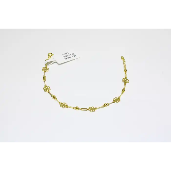 14 Ayar Altın Papatya Modeli Bileklik