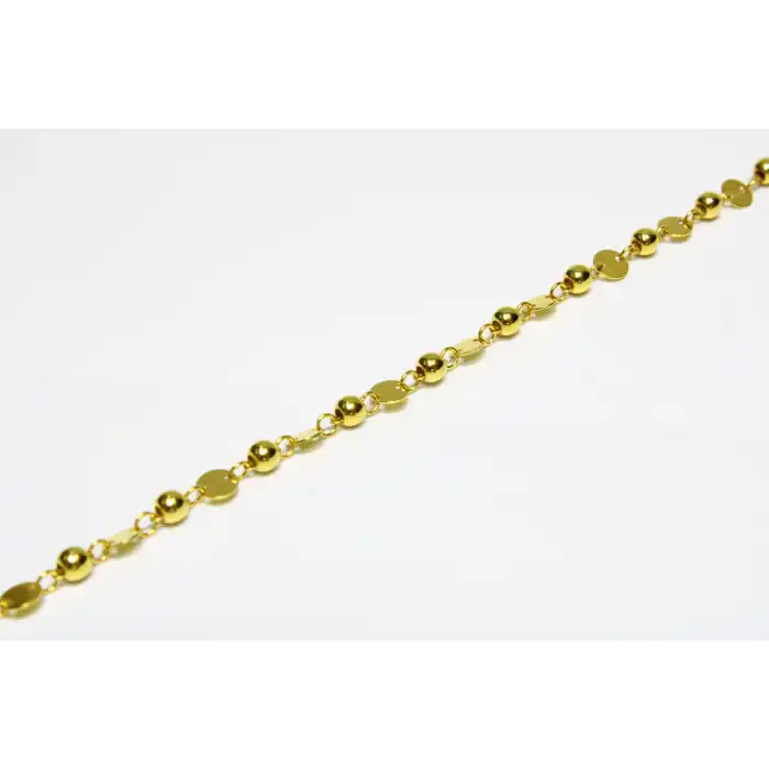 14 Ayar Altın Pullu Bileklik Künye