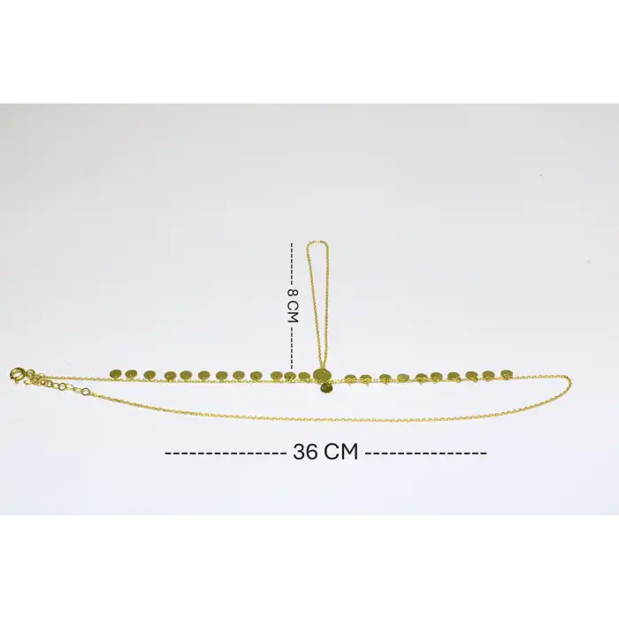 14 Ayar Altın Pullu Şık ve Zarif Şahmeran Bileklik