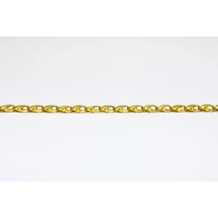 14 Ayar Altın Pullu Zincir Model Bileklik Künye