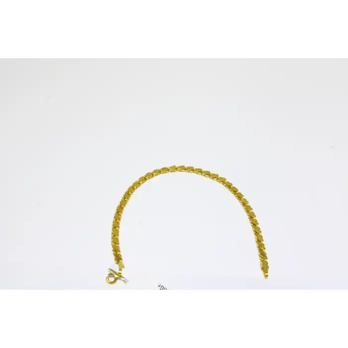 14 Ayar Altın Pullu Zincir Model Bileklik Künye