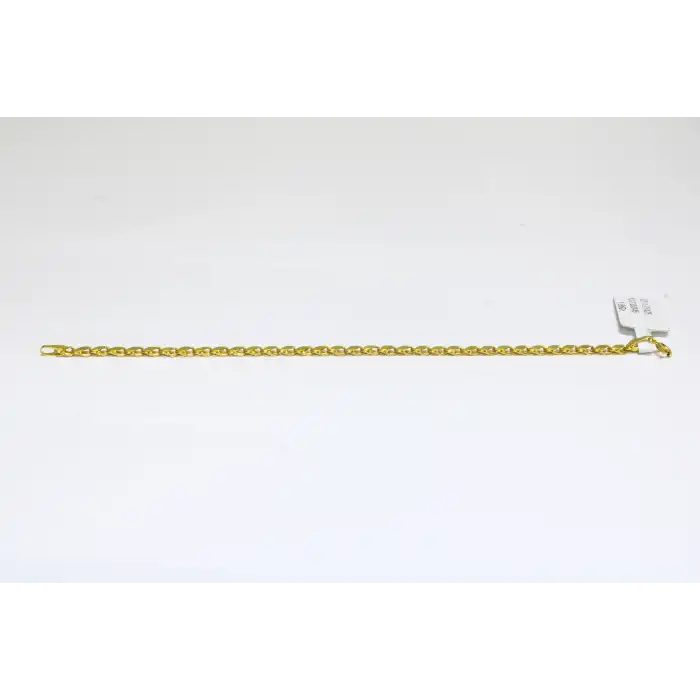 14 Ayar Altın Pullu Zincir Model Bileklik Künye