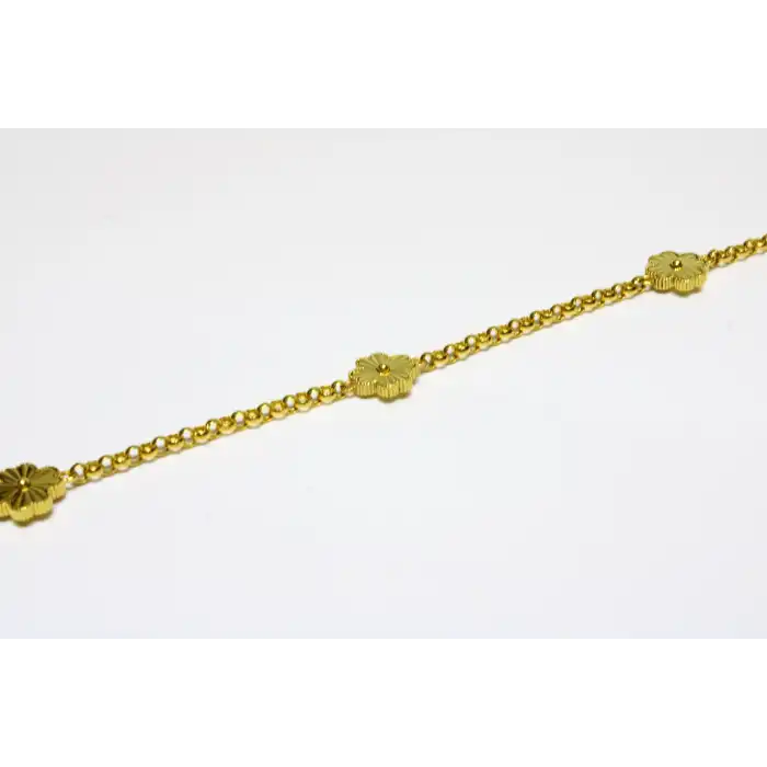 14 Ayar Altın Yonca Bileklik