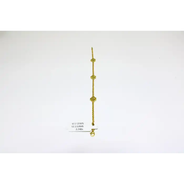 14 Ayar Altın Yonca Bileklik