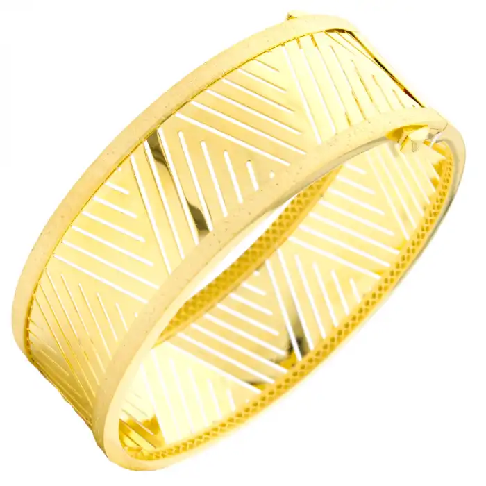 14 Ayar Aynalı Kelepçe Bilezik