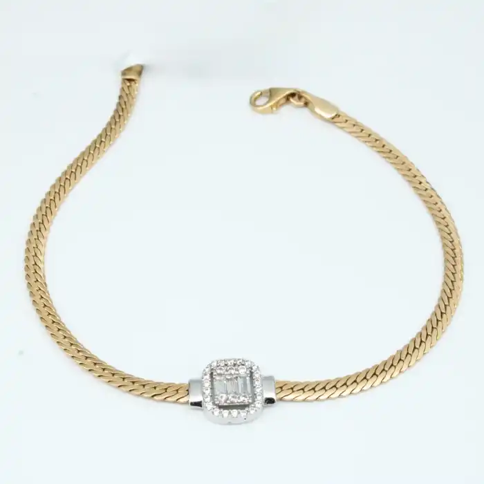 14 Ayar Baget Balıksırtı Bileklik