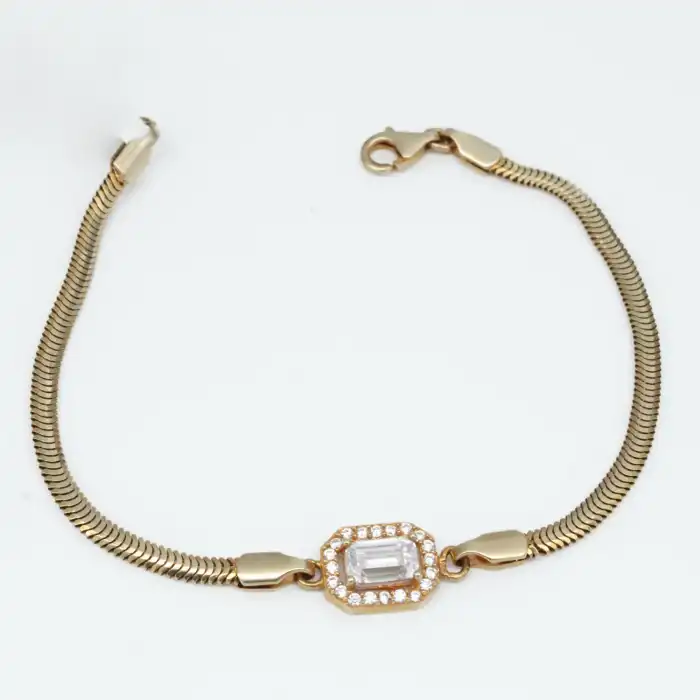 14 Ayar Baget Balıksırtı Bileklik