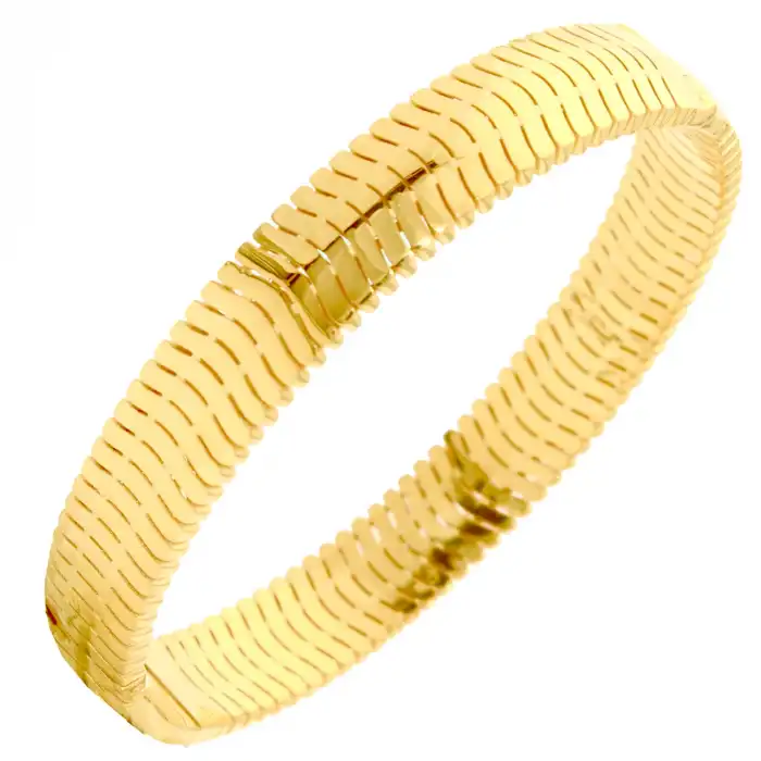 14 Ayar Balık Sırtı Kelepçe Bilezik