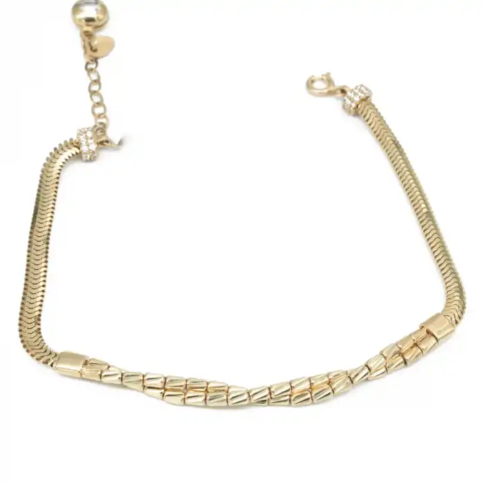 14 Ayar Balık Sırtı Tane Bileklik