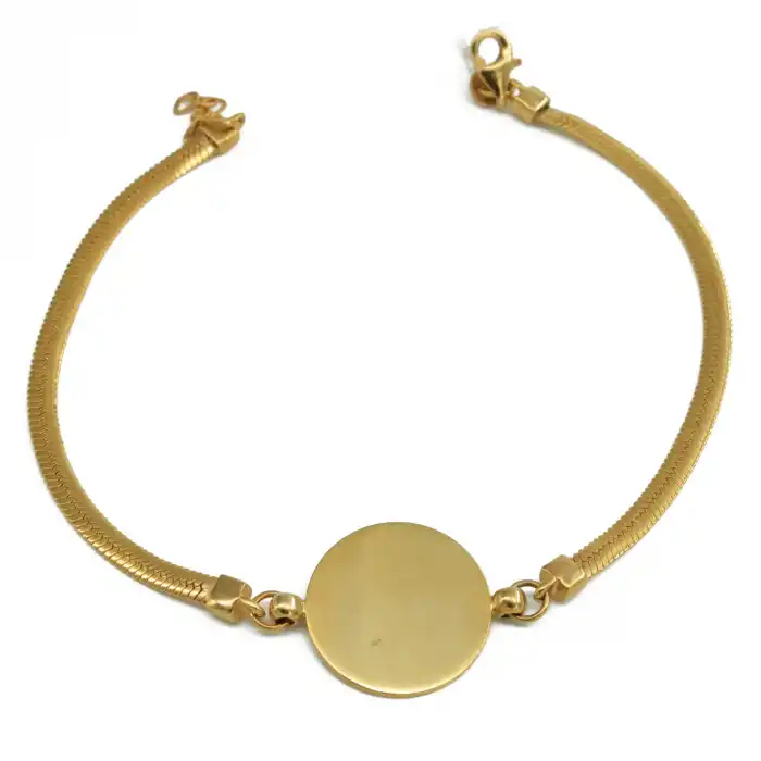 14 Ayar Balıksırtı Obje Kolye