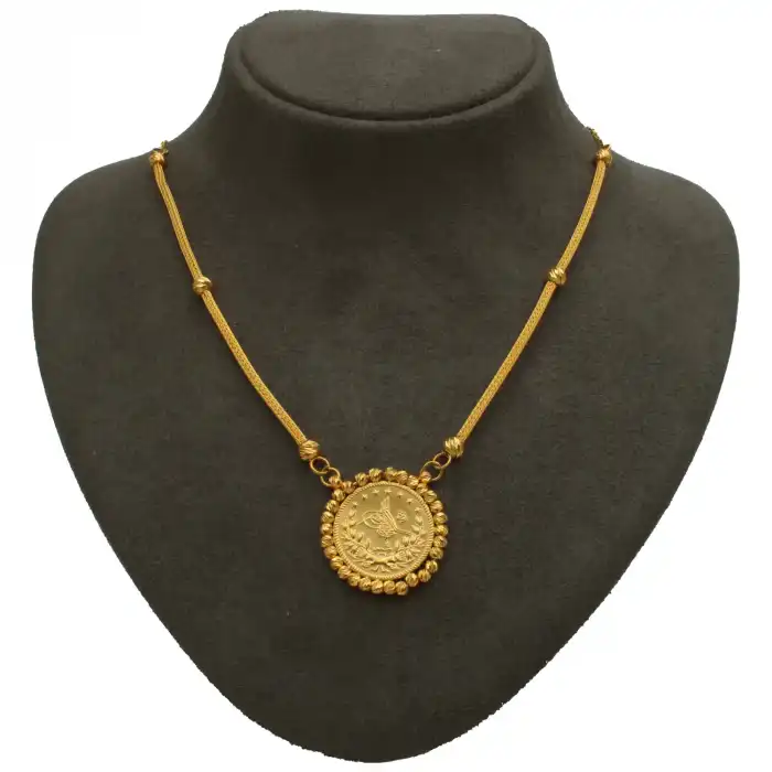 14 Ayar Baskı Dorikalı Kolye