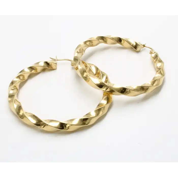 14 Ayar Büyük Boy Küpe